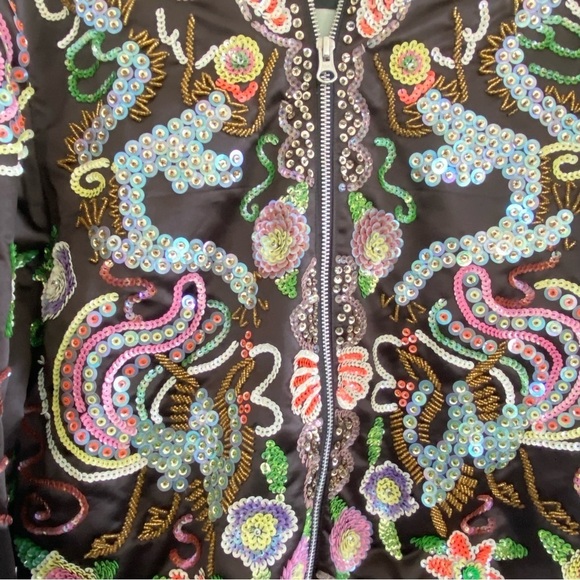 Nasty Gal Collection Tina Embellished Bomber Jacket NWOT - Picture 7 of 8